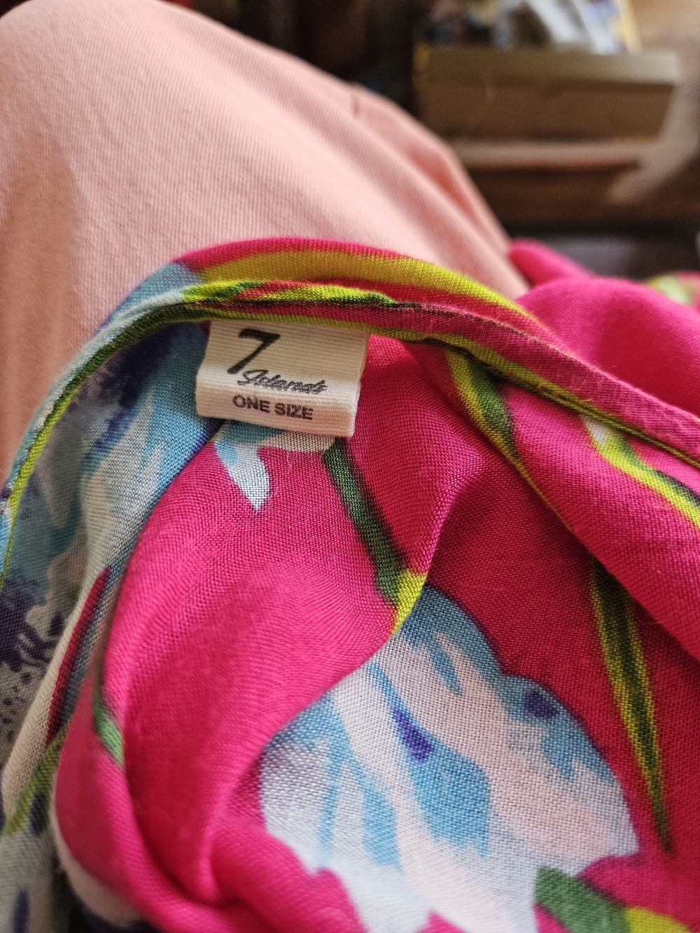 Seven Islands Floral Coverup - Hot Pink - Picture 5 of 6